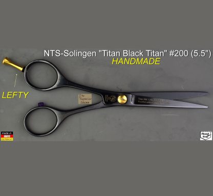 NTS Solingen 200 Black Titan LEFTY 5.5" Shears | Made in Germany