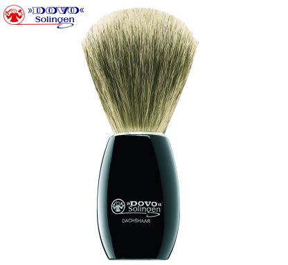 Dovo 918052 Pure Badger Shaving Brush Black Acrylic Handle