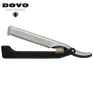 Dovo 22130481 Shavette Straight Razor | Black Plastic Handle | Made in Solingen, Germany | EAN 4045284009376