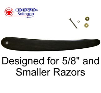 Dovo Ebony Wood Straight Razor Replacement Scales for 5/8" and Smaller Razors | Made in Solingen, Germany