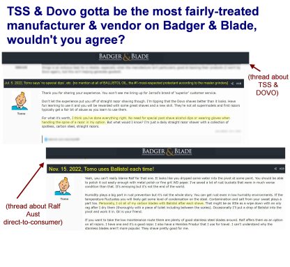 Badger & Blade is Incredibly Fair to Dovo and TSS, Wouldn't You Agree?