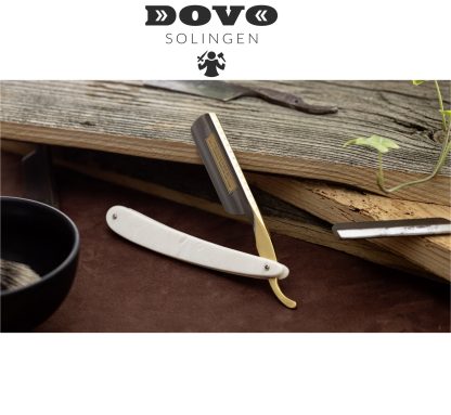 Dovo Bismarck Perla 10681312 6/8 Straight Razor | Faux Goat Horn Acrylic Handle | Made in Solingen, Germany | EAN 4045284008300