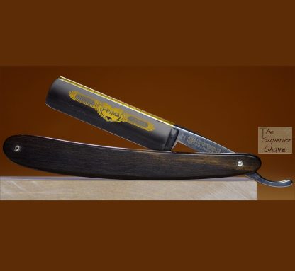 Dovo 4580 Prima Silver Steel Straight Razor Ebony Wood Handle | Made in Solingen Germany