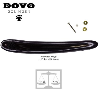 Dovo Anthracite Micarta Replacement Straight Razor Scales | Made in Solingen, Germany