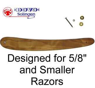 Dovo Olivewood Straight Razor Replacement Scales for 5/8" and Smaller Razors | Made in Solingen, Germany