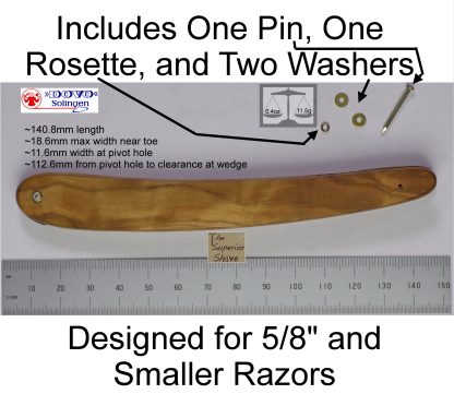 Dovo Olivewood Straight Razor Replacement Scales for 5/8" and Smaller Razors | Made in Solingen, Germany