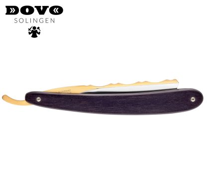 Dovo Bergischer Löwe 10681083 Straight Razor | Carbon Steel | 6/8 Size | Ebony Wood Handle | Made in Solingen, Germany | EAN 4045284008881