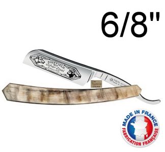 Thiers Issard 889 Sheffield Silver Steel 6/8" Razor Ram's Horn Scales | Made in France