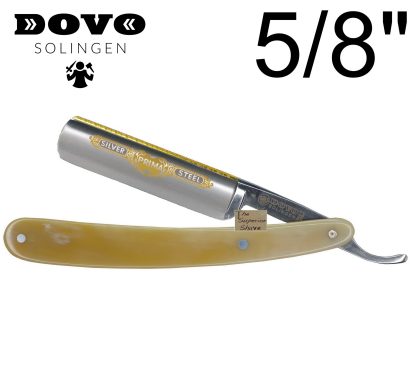 Dovo Prima 12581194 5/8 Straight Razor | Cow Horn Handle | Made in Solingen, Germany | EAN 4045284008928