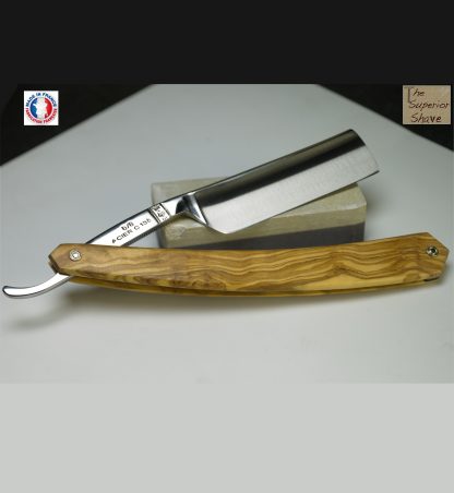 Thiers-Issard 275 1196 Evide Sonnant Extra 6/8" Extra Hollow Ground Straight Razor Olivewood Wood Handle | Made in France