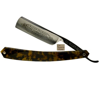 Thiers-Issard 275 1196 Evide Sonnant Extra 6/8" Extra Hollow Ground Straight Razor Faux Tortoise Resin Wood Handle | Made in France