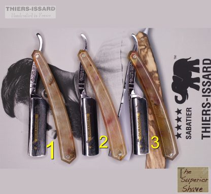 Thiers-Issard 188 Durandal 6/8 Straight Razor | Ram's Horn Wood Scales | Made in France