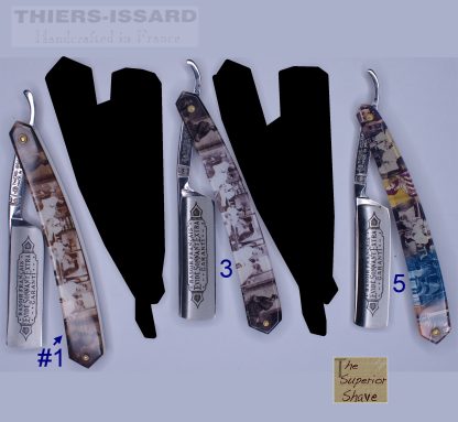 Thiers Issard 275 1196 Evide Sonnant Extra French Straight Razor | Carbon Steel | 6/8 Size | Extra Full Hollow Ground | Round Point | Barber Shop Insertion Scales | Made in France - Image 2