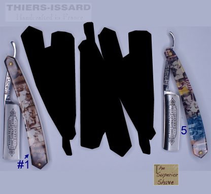 Thiers Issard 275 1196 Evide Sonnant Extra French Straight Razor | Carbon Steel | 6/8 Size | Extra Full Hollow Ground | Round Point | Barber Shop Insertion Scales | Made in France - Image 2