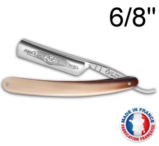 Thiers-Issard Le Grelot 6/8" Carbon Steel Straight Razor | Blonde Horn Scales | Made in France