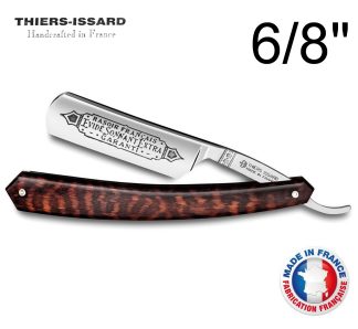 Thiers Issard 1196 Evide Sonnant Extra 6/8" Straight Razor Snakewood Scales | Made in France