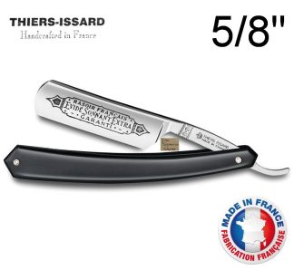 Thiers-Issard 275 1196 Evide Sonnant Extra 5/8" Extra Hollow Ground Straight Razor Black Celluloid Handle | Made in France