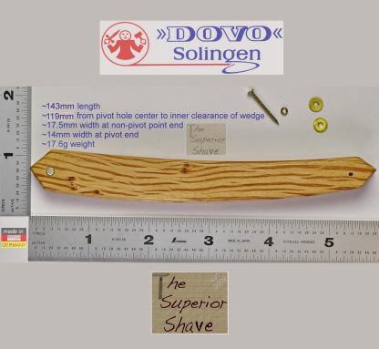 Dovo Replacement Straight Razor Scales for 6/8" Razors | Spanish Oak | Made in Solingen, Germany