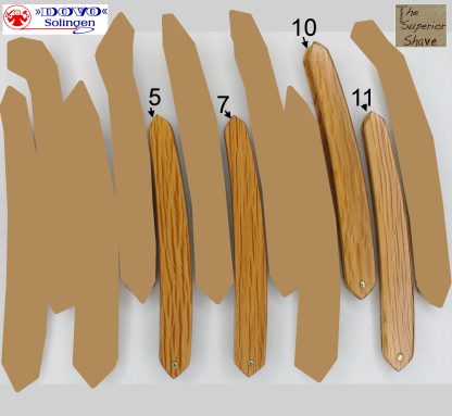 ¡REQUIRES DRILLING! Dovo Replacement Straight Razor Scales for 6/8" Razors | Spanish Oak | Made in Solingen, Germany