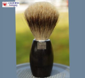 Dovo 33002081 Fine Badger Shaving Brush | Ebony Wood Handle | Made in Germany