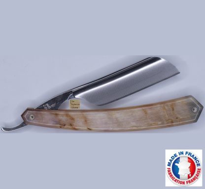 Thiers-Issard 889 Plain Face 7/8" Straight Razor | French Point | Ram's Horn Scales | Made in France