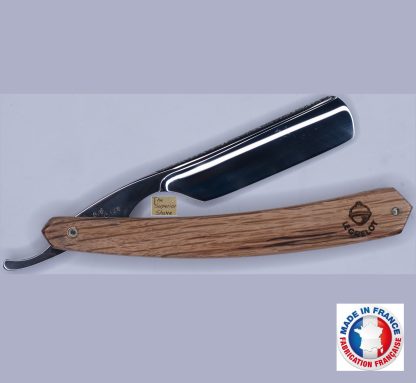 Thiers-Issard Le Grelot Straight Razor Made in France Spotted Oak Scales