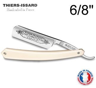 Thiers-Issard 1196 Evide Sonnant Extra 6/8" Straight Razor | White Celluloid Scales | Made in France