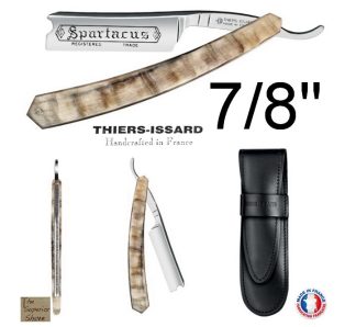 Thiers-Issard 188 Spartacus 7/8" Straight Razor | Spanish Point | Ram's Horn Scales | Made in France