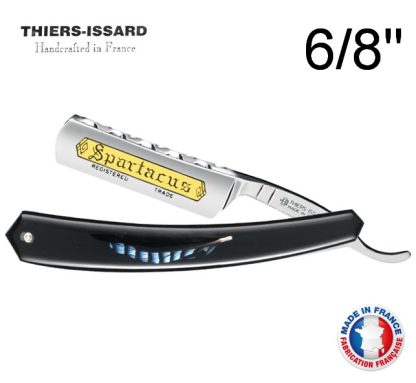 Thiers-Issard 188 Spartacus 6/8" Straight Razor | Feather Ivory Plexi Handle | Made in France