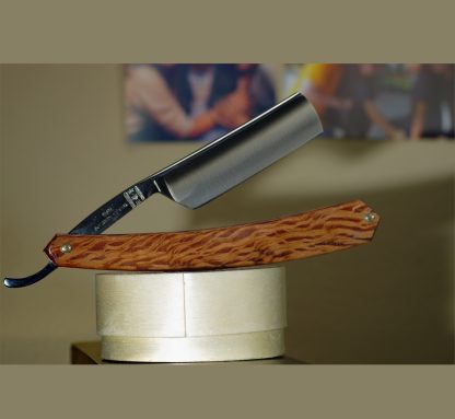 Thiers-Issard 1196 Evide Sonnant Extra 6/8" Straight Razor | Spotted Oak Wood Scales | Made in France