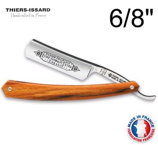 Thiers-Issard 1196 Evide Sonnant Extra 6/8" Straight Razor | Orange Beech Wood Scales | Made in France