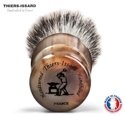 Thiers-Issard Super Badger & Boar Shaving Brush | Blonde Horn Handle | Made in France