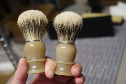Thiers-Issard Blonde Horn Super Badger & Boar Mixture Shaving Brush | 100% Made in France