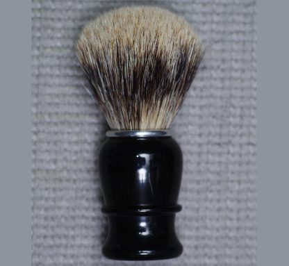 Thiers-Issard Combination Super Badger and Boar Shaving Brush | 23.5x53.mm Knot, ~69g Weight | Black Horn Handle | Made in France - Image 4