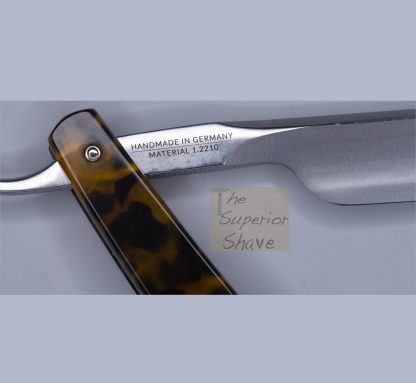Dovo Barbarossa 105803513 5/8" Straight Razor | Carbon Steel | Spanish Point | Faux Tortoise Handle | Made in Solingen Germany