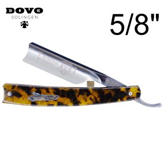 Dovo Barbarossa 105803513 5/8" Straight Razor | Carbon Steel | Spanish Point | Faux Tortoise Handle | Made in Solingen Germany | EAN 4045284009000