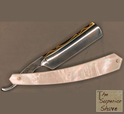 Thiers Issard 188 Spartacus 6/8" Straight Razor | Mother of Pearl Shell Scales | Made in France