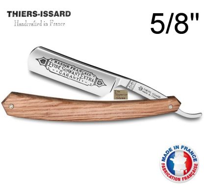 Thiers-Issard 275 1196 Evide Sonnant Extra 5/8" Straight Razor | Spotted Oak Handle | Made in France