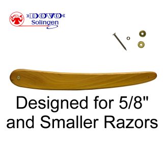 Dovo Yew Wood Straight Razor Replacement Scales for 5/8" and Smaller Razors | Made in Solingen, Germany