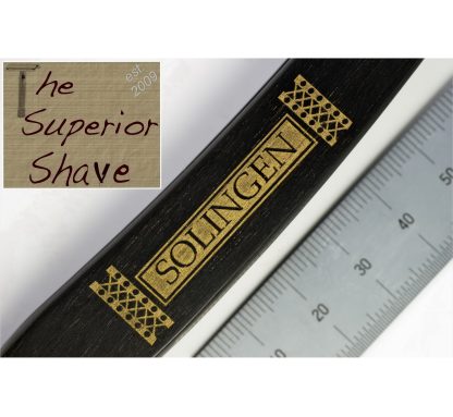 Dovo Ebony Wood Straight Razor Replacement Scales for 6/8" and Smaller Razors, with Gold Inlay | Made in Solingen, Germany