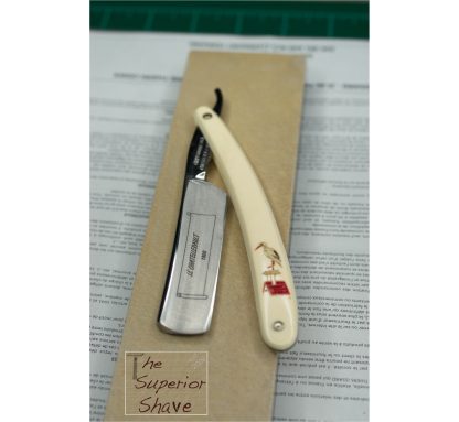 Thiers-Issard 100 275 Le Chatellerault 6/8" Straight Razor | Stork on the Roof Plastic Scales | Made in Thiers, France