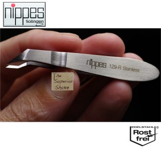 Nippes 129R Cuticle Tweezer | INOX Rostfrei Stainless Steel | Made in Solingen, Germany | EAN 4006691001292