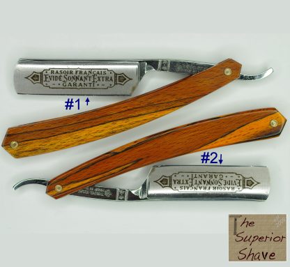 Thiers-Issard Evide Sonnant Extra 6/8" Straight Razor | Stabilized Orange Beech Wood Scales | Made in France