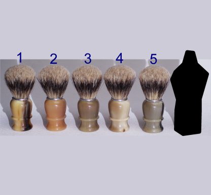 Thiers-Issard Combination Super Badger and Boar Shaving Brush | 23.5x53.mm Knot, ~69g Weight | Blonde Horn Handle | Made in France - Image 5