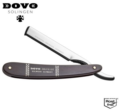 Dovo 21140082 Shavette Straight Razor | Ebony Handle | Made in Solingen, Germany | EAN 4045284010372