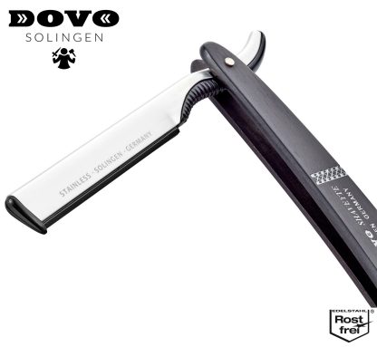 Dovo 21140082 Shavette Straight Razor | Ebony Handle | Made in Solingen, Germany | EAN 4045284010372