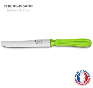 Thiers Issard Chien Dog Knife | Apple Green Plastic Handle | Hand Sharpened Cutting Edge | Made in France