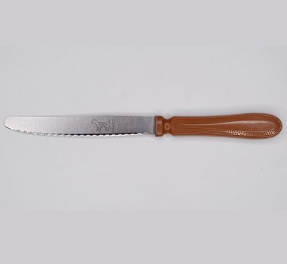 Thiers Issard Chien Dog Knife | Caramel Plastic Handle | Micro-Serrated Cutting Edge | Made in France