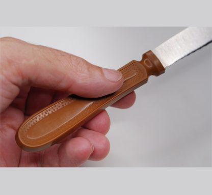 Thiers Issard Chien Dog Knife | Caramel Plastic Handle | Micro-Serrated Cutting Edge | Made in France