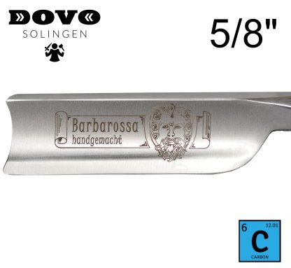 Dovo Barbarossa 10580086 (old no. 46581) 5/8 Straight Razor | Ebony Wood Handle | Made in Solingen, Germany | EAN 4045284008973